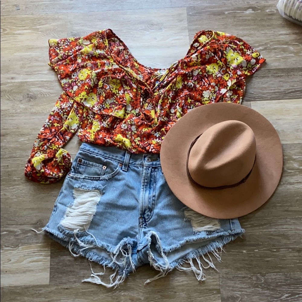 NWT free people off the shoulder bodysuit